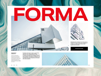 Forma Architecture architecture copywriting design editorial design graphic design grid layout ui website