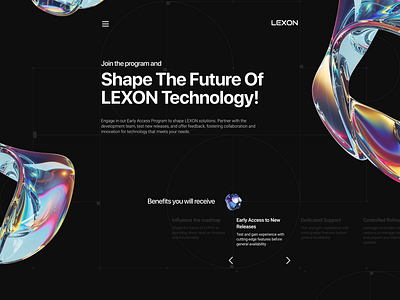 Product Webpage - LEXON 3d agency black branding e commerce futuristic industry landing page modern product security tech ui uiux ux uxui web web header webpage website