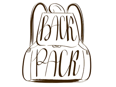 Lettering BackPack | Inktober | Calligraphy 2d art calligraphy challenge digital digital art drawing graphic graphic design illustration ink inktober inktober 2024 inktober2024 lettering letters line art lineart vector vector illustration