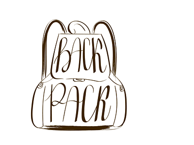 Lettering BackPack | Inktober 2024 | Calligraphy 2d art calligraphy challenge digital digital art drawing graphic graphic design illustration ink inktober inktober 2024 inktober2024 lettering letters line art lineart vector vector illustration