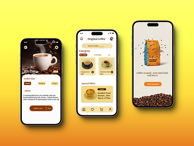 Coffee Store App Design coffee app design figma uiux