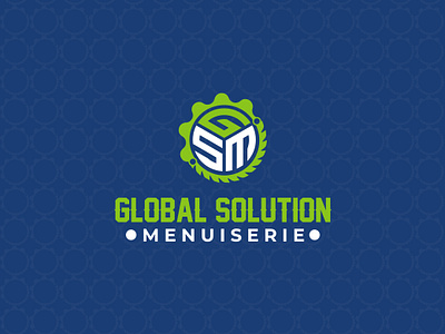 Global Solution Menuiserie Logo 3d animation branding graphic design logo motion graphics ui