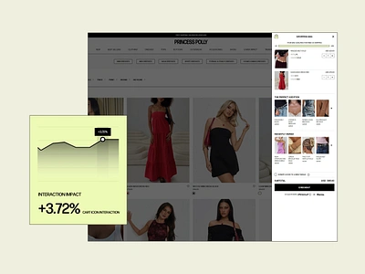 Cart Icon Design A/B Test ✦ Princess Polly conversion rate optimization cro agency design design agency ecommerce shopify agency shopify development ui