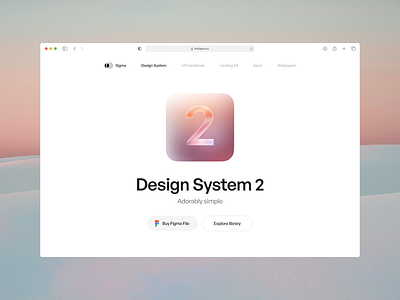 Sigma Design System 2 design system landing page sigma design system ui ui design ui kit ux