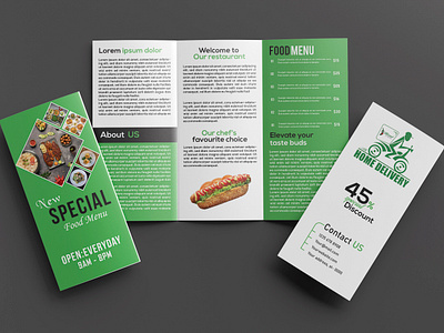 Tri Fold Food Brochure design brand identity branding branding design brochure brochure design brochuredesign food brochure food brochure design food design