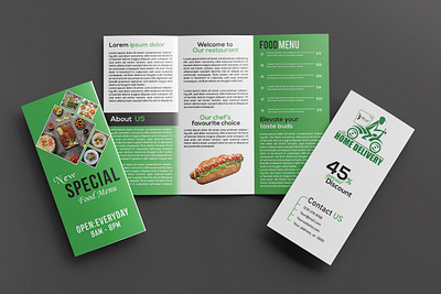 Tri Fold Food Brochure design brand identity branding branding design brochure brochure design brochuredesign food brochure food brochure design food design