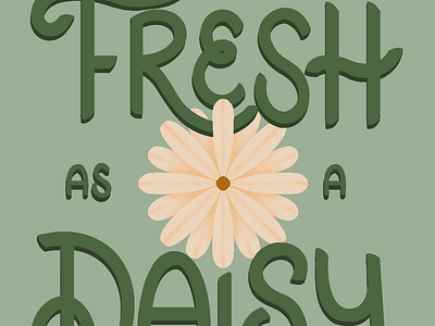 Peachtober 2024 Day 1: Daisy illustration typography