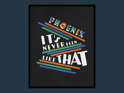 It's Never Been Like That abstract graphic design music phoenix poster retro texture typography