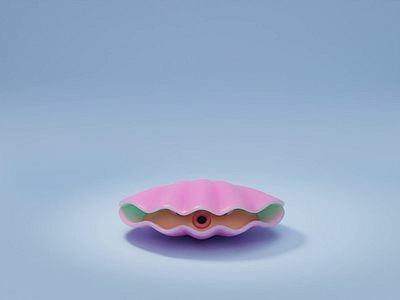 Scallop in trouble 3d animation blender character open pearl scallop