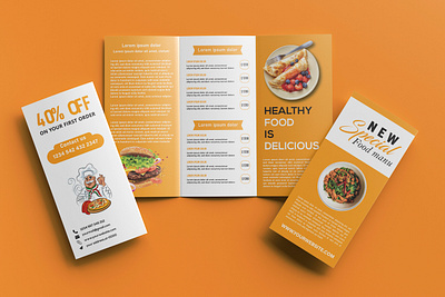 Tri Fold food brochure design branding design brochure brochure design brochuredesign design food food brochure food brochure design graphic design