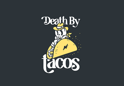 Death By Tacos bolt death death by tacos food lightning skeleton skull tacos