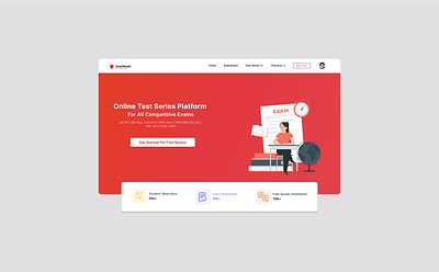 Online Test Platform Website branding design education design education website design ui ui design uiux design ux ux design website website design