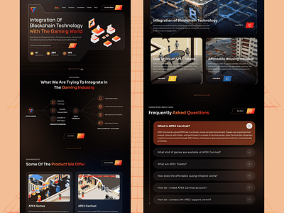 APEX GAMES - Landing Page Redesign blockchain crypto design uiux web3