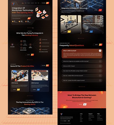 APEX GAMES - Landing Page Redesign blockchain crypto design uiux web3