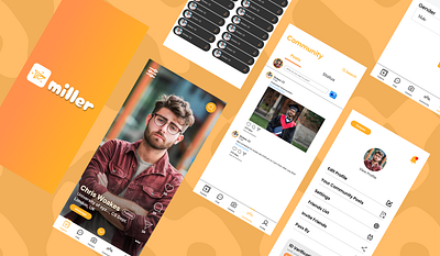 Miller Social Media App Design app design figma ui