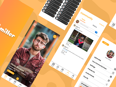 Miller Social Media App Design app design figma ui