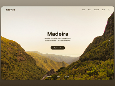 Daily UI 003 - Landing Page dailyui 003 hiking landing page madeira