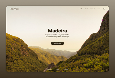 Daily UI 003 - Landing Page dailyui 003 hiking landing page madeira