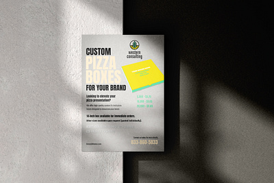 Pizza Box Flyer a4 box custom flyer graphic design gray photoshop pizza print