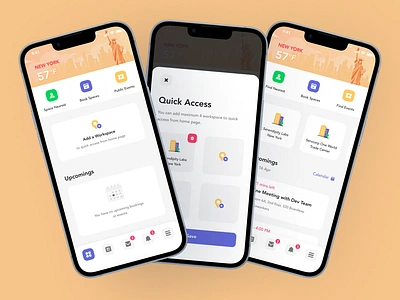 Workspace Management App app design events figma figma design labs management app meeting meeting app mobile app design newyork task app ui ui design upcoming upcoming meetings ux ux design uxui design workspace workspace app