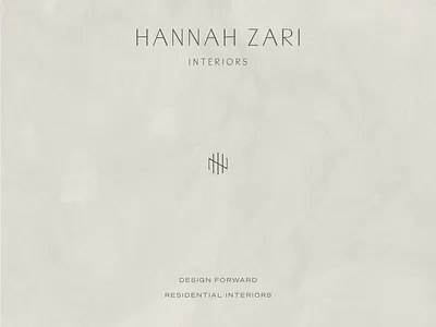 Hannah Zari Interiors brand identity branding custom typography design interior designer logo logo design concept logotype typography visual identity