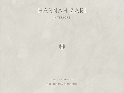 Hannah Zari Interiors brand identity branding custom typography design interior designer logo logo design concept logotype typography visual identity