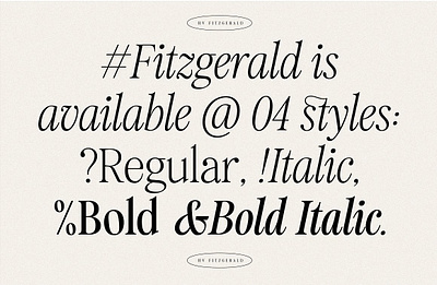 Fitzgerald - Classic Retro Serif 70s 80s 90s beauty classic cosmetics elegant fashion fashionable magazine old fashioned organic