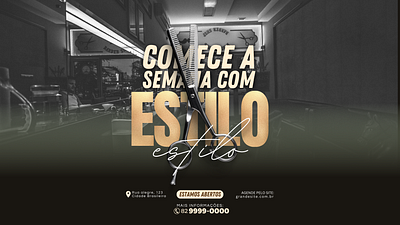 Coleção de artes para Barbearia branding graphic design motion graphics