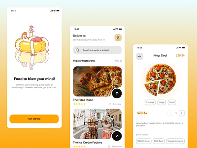 🍔 Food Ordering App – UI/UX Design 🍕 3d animation app design branding figma graphic design motion graphics ui ui ux uiux uiux design web design