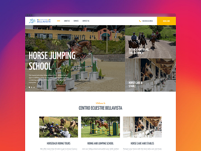 Bellavista 2.0 - Website (Re-Design) bellavista blue ceb centro ecuestre bellavista concept equestrian horse redesign ui ux website yellow