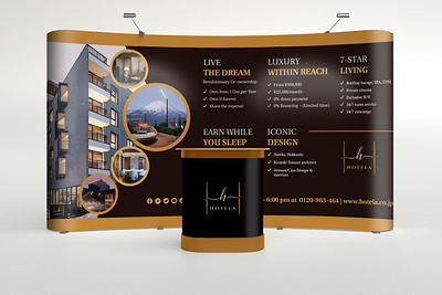 Luxury Hotel Residence Trade Show Banner Backdrop design 5 star hotel backdrop banner hotel luxury hotel residence hotel spa service trad show banner