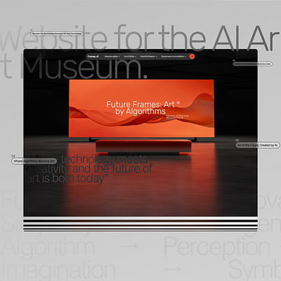 Website for the AI Art Museum branding design graphic design illustration lending page logo ui uiux web web design