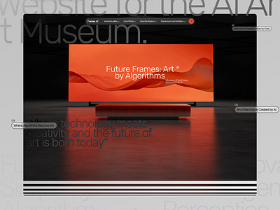 Website for the AI Art Museum branding design graphic design illustration lending page logo ui uiux web web design