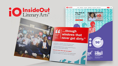 InsideOut Literary Arts / Brand & Website branding brochure design graphic design non profit