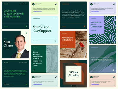 Valliance Bank - Social Media Templates bank banking brand branding campaign finance financial fintech green identity social cards social media social media templates social templates socials type typography