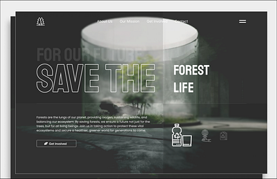 Nature for Conservation Save the Forest landing page web design website website design website idea