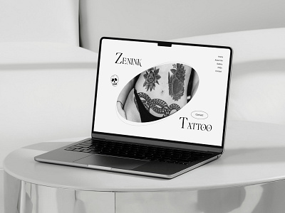 Zenink - Tattoo Website animation barber design homepage minimalism motion studio tattoo tattooing tattoos transition ui ux web desgin webdesign webdesigner website