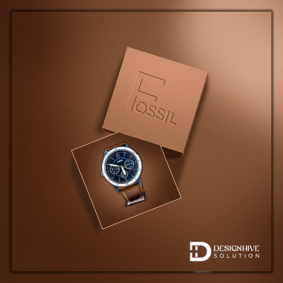 Fossil Wrist Watch branding design flyer fossil fossil wristwatch graphic design illustration photoshop poster design social media design wristwatch wristwatch design poster wristwatchdesign