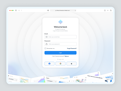 Login, Register & Reset Password Flow | Analytics Model ai b2b charts clean create account figma log in login minimal modern onboarding registration saas saas design sign in sign up signin signup singin ui