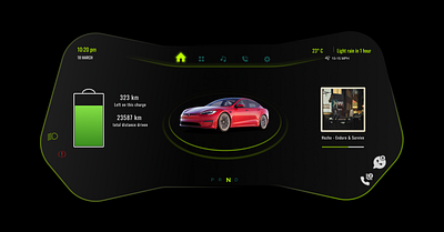 Cluster Dashboard Concept car dashboard graphic design ui