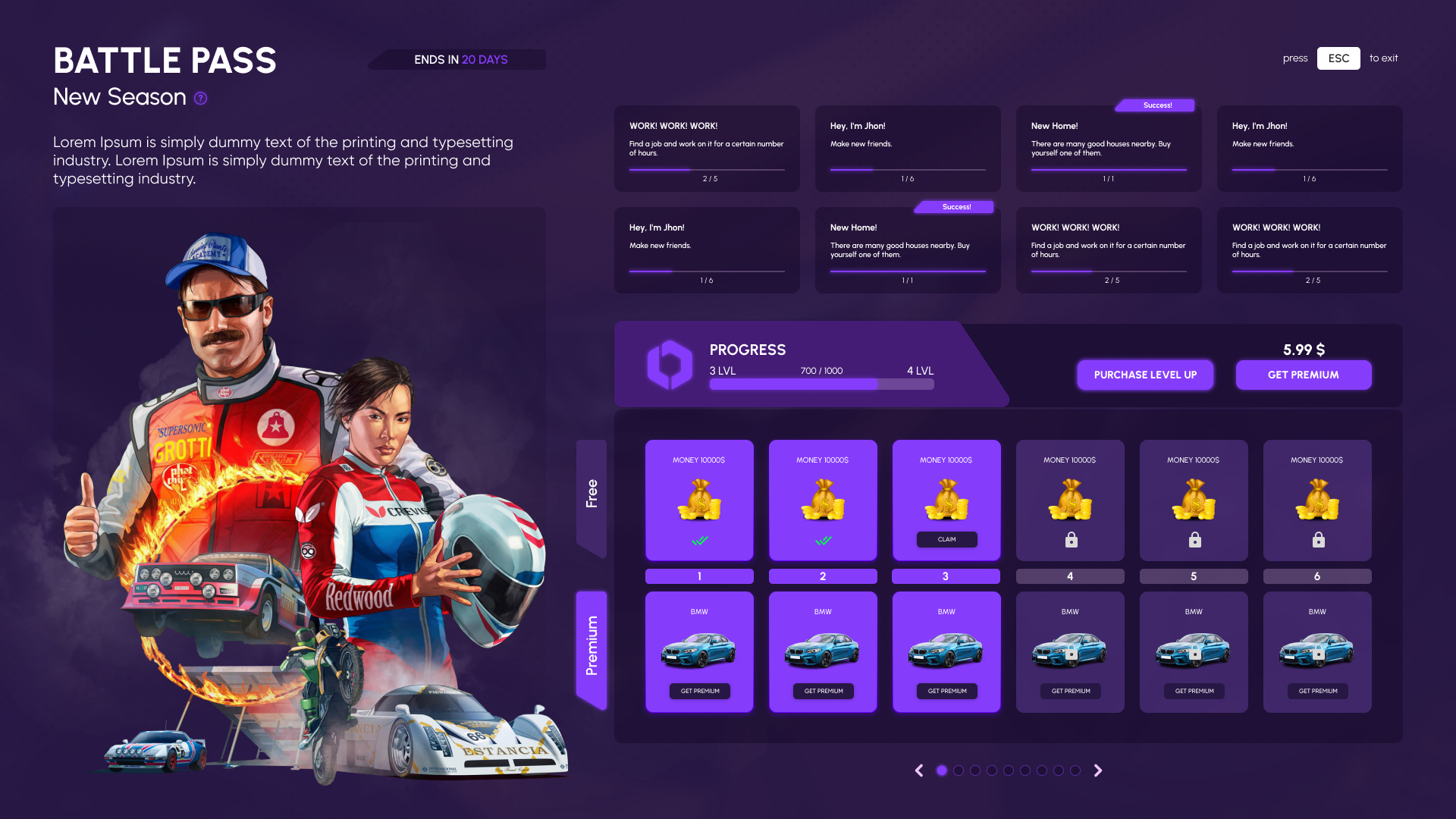 Example of Game UI/UX Design 