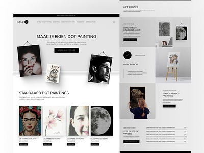 Just Dot it art art website design ecommerce website design painting