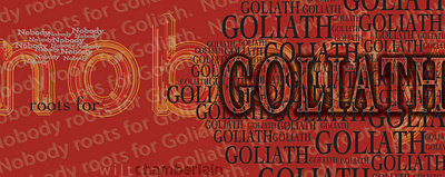 Goliath adobe illustrator graphic design typography