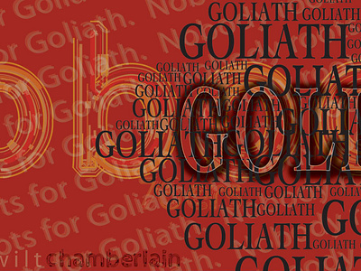 Goliath adobe illustrator graphic design typography