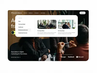 Marketing Agency - Mega Nav Dropdown mega menu mega nav menu navbar ui web web design