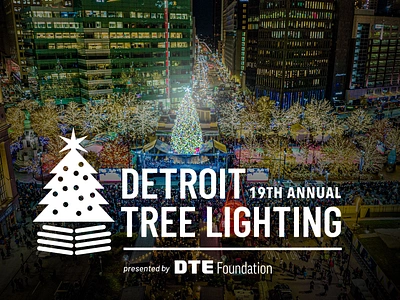 Detroit Annual Tree Lighting / Event Brand & Collateral detroit event design graphic design holidays tree lighting