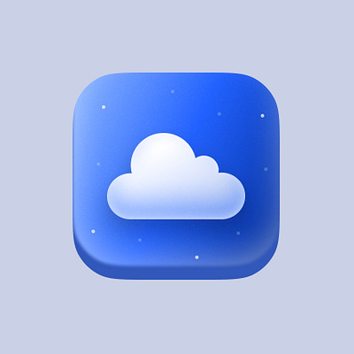 Cloud app icon 3d app icon blue branding cloud logo macos macos app macos app icon minimal modern sky