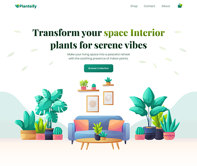 Plantsify Landing page Light & Dark Mode 2024 illustrations trend dark websites landing page light and dark plants art plants illustration plants shop website plants store plantsify trending illustrations ui design uiux web design website