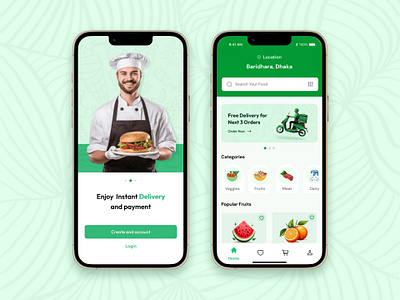 Food Delivery App app design design interface our team ui ui ux visual visual design