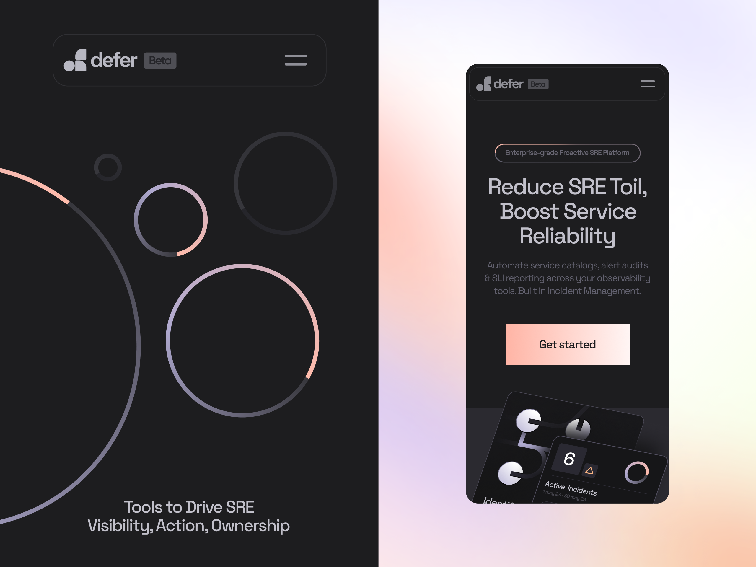 Defer - preview brand branding dashboard design finance graphic design hero identity illustration inspiration landing logo mobile ui uiux visual web